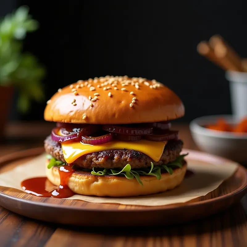 Hamburguesa de Foie Gras con Cebolla Caramelizada y Queso Brié: Receta de Lujo para Cheat Meal