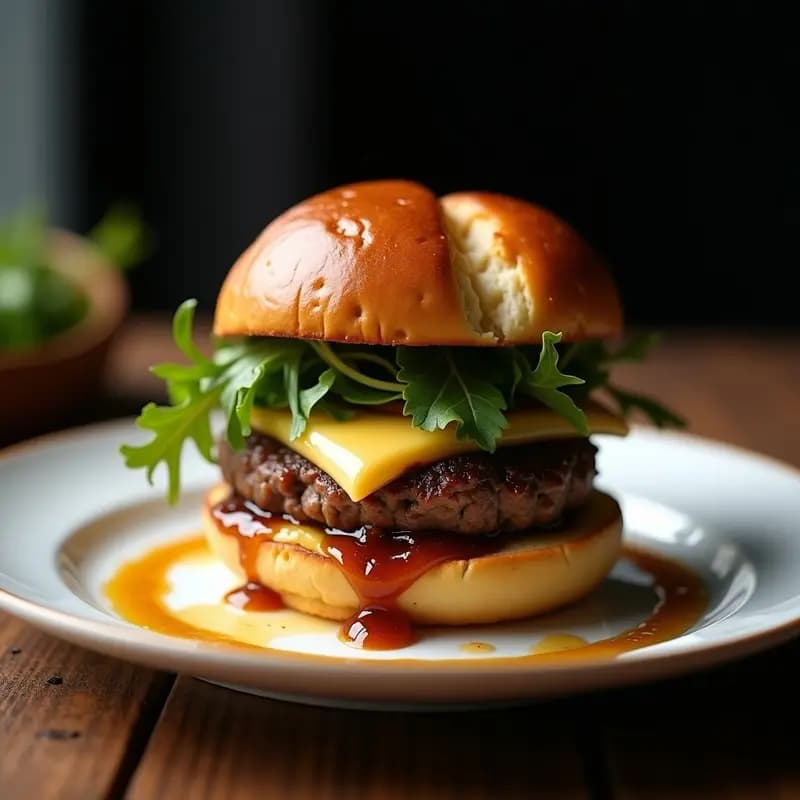 Hamburguesa de Foie Gras con Confitura de Higos y Ruca: Receta Gourmet de Comida Basura de Lujo