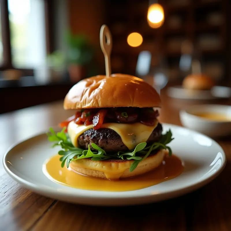 Hamburguesa de Foie Gras con Queso Brie y Mermelada de Higos: Receta de Lujo para Ocasiones Especiales