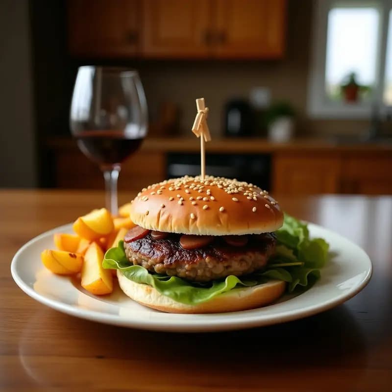 Hamburguesa de Foie Gras con Trufa y Patatas Crujientes: Receta Francesa de Lujo Calórico