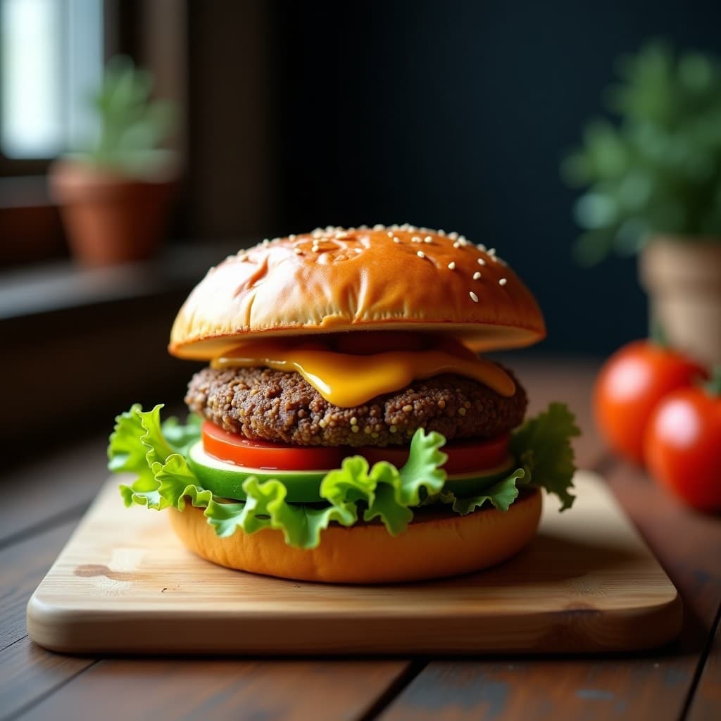 Hamburguesa de Insectos y Quinoa con Pan de Batata: Receta Futurista Alta en Proteína