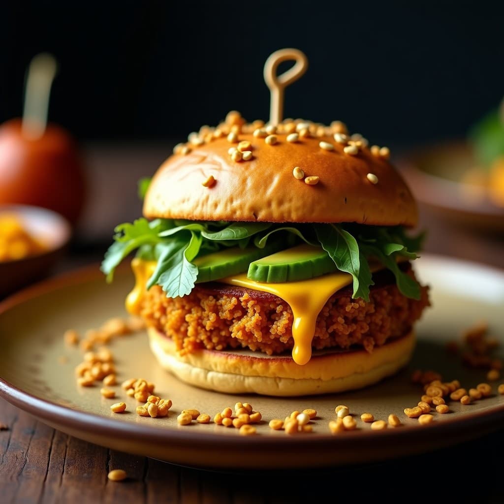 Hamburguesa de Jackfruit y Quinoa con Pan de Calabaza: Burger Vegano en Olla Express