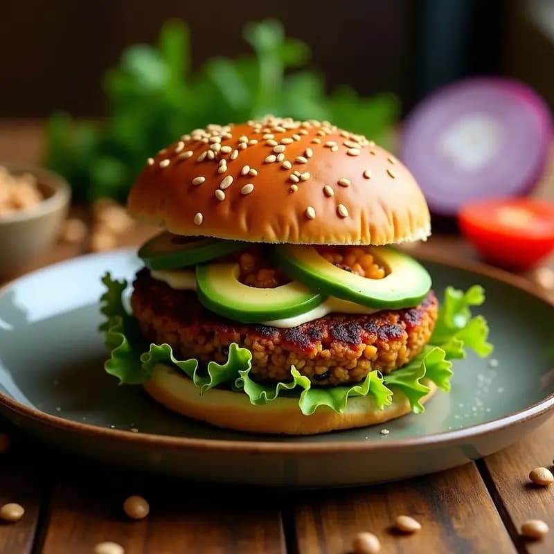 Hamburguesa de Lentejas al Estilo Corral: Receta Express y Alta en Proteína