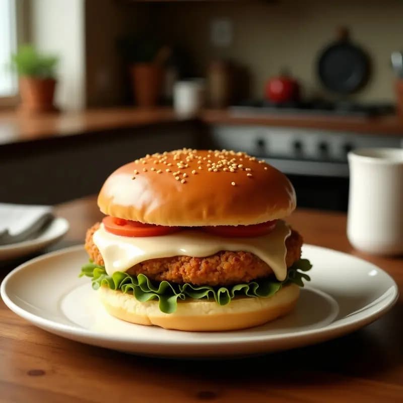 Hamburguesa de Pollo Crujiente con Pan de Donut Glaseado: Receta Dulce-Salada para Innovar