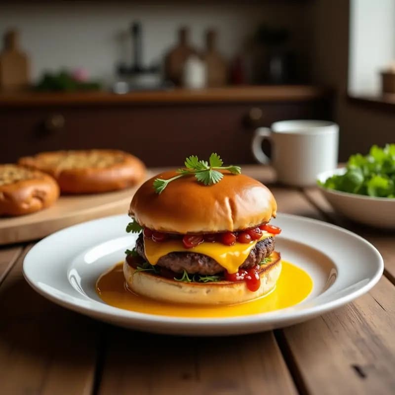Hamburguesa de ternary con Queso Cheddar y Salsa Barbacoa: Receta Clásica Mejorada