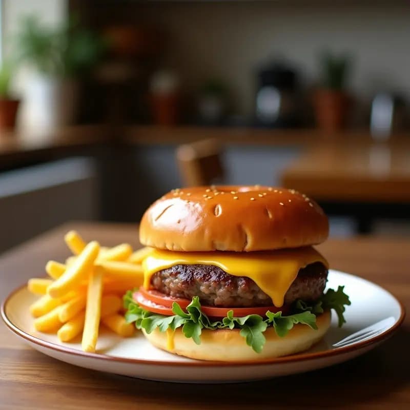 Hamburguesa Triple Queso con Pan de Donut Glaseado: Cheat Meal de 2000 Calorías