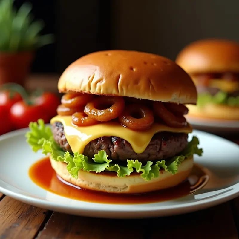 Hamburguesa de Wagyu con Queso Brie y Compota de Cebolla Caramelizada: Receta Premium para Carnívoros