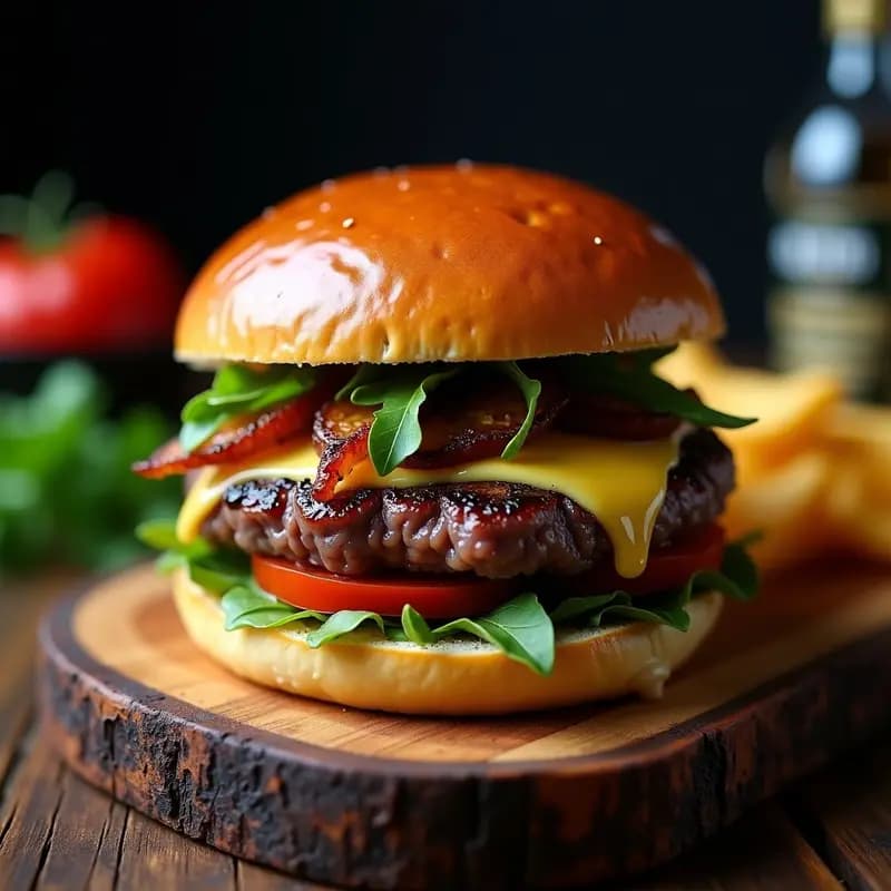 Hamburguesa de Wagyu con Trufa Negra y Queso Brie: Receta de Lujo para Foodies