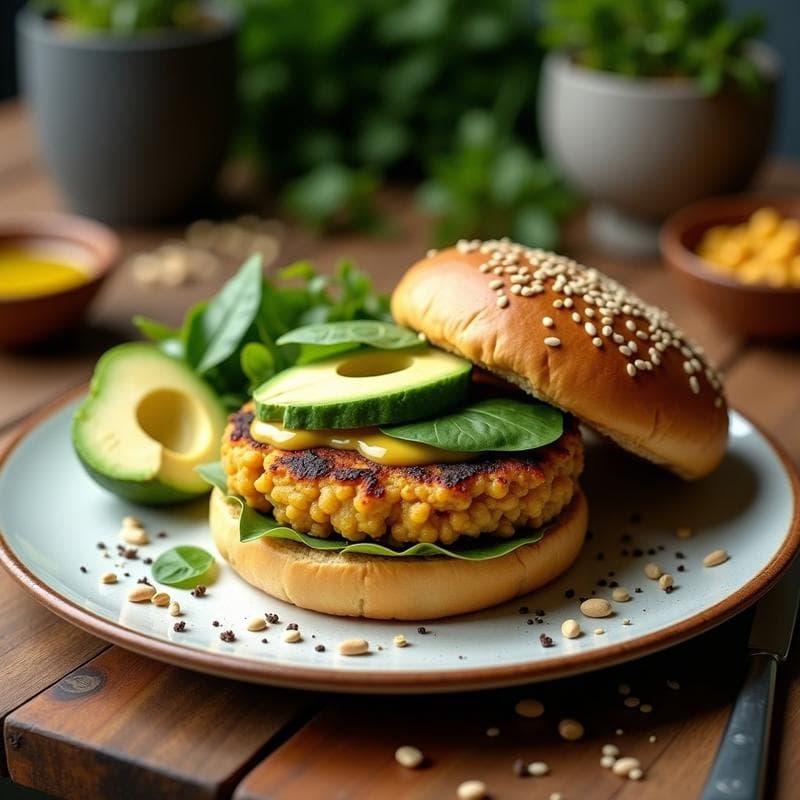 Hamburguesas de Alcachofa y Garbanzos con Pan de Semillas de Chía: Receta Vegana Sin Gluten