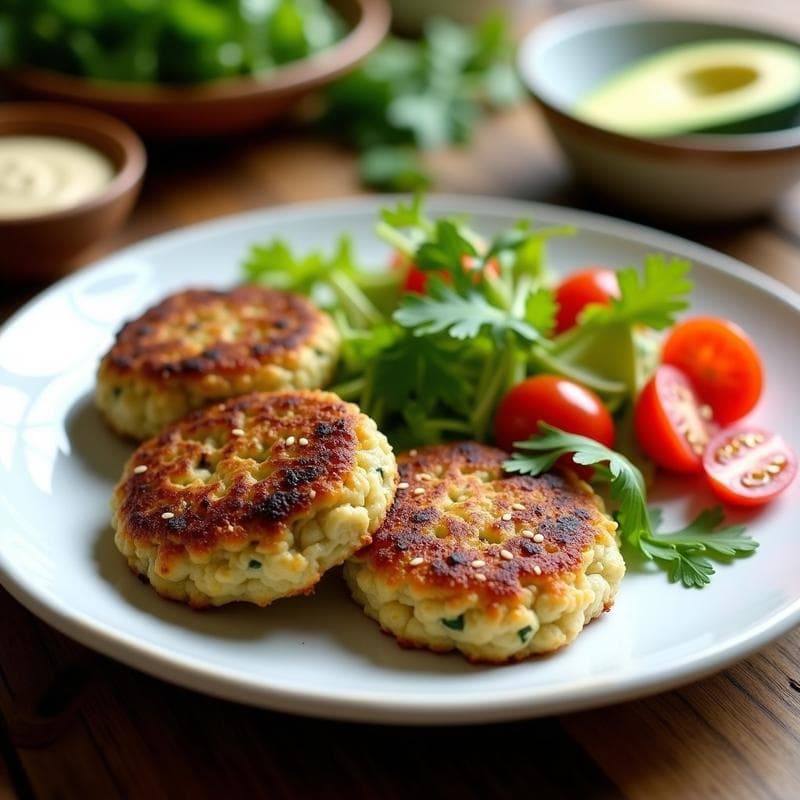 Hamburguesas de Avena y Calabacín: Receta Vegana en Airfryer sin Harina