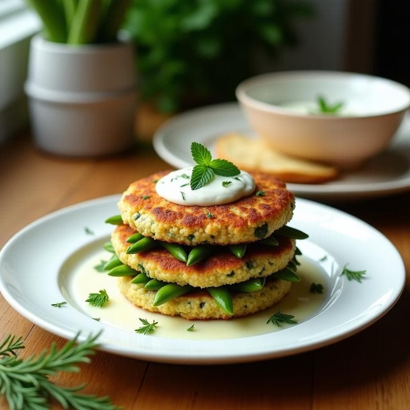 Hamburguesas de Espárragos y Quinoa con Salsa de Yogur de Soja: Receta Vegana y Sin Gluten