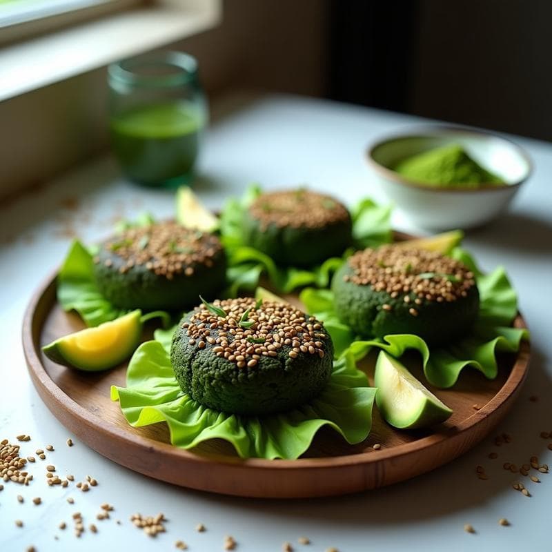 Hamburguesas de Espirulina y Semillas de Cáñamo: Receta Crudivegana Alta en Nutrientes