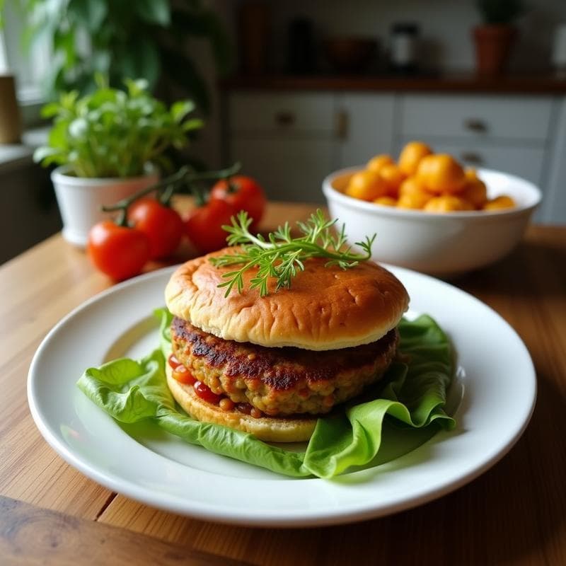 Hamburguesas de Garbanzo y Espinacas con Salsa de Tahini: Receta Vegana en Airfryer