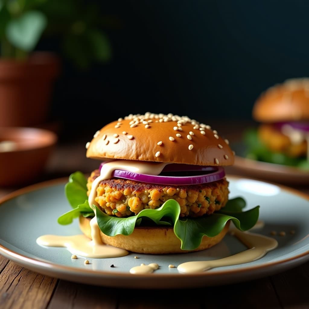 Hamburguesas de Garbanzo y Espinacas con Pan de Quinoa: Receta Vegana y Crujiente