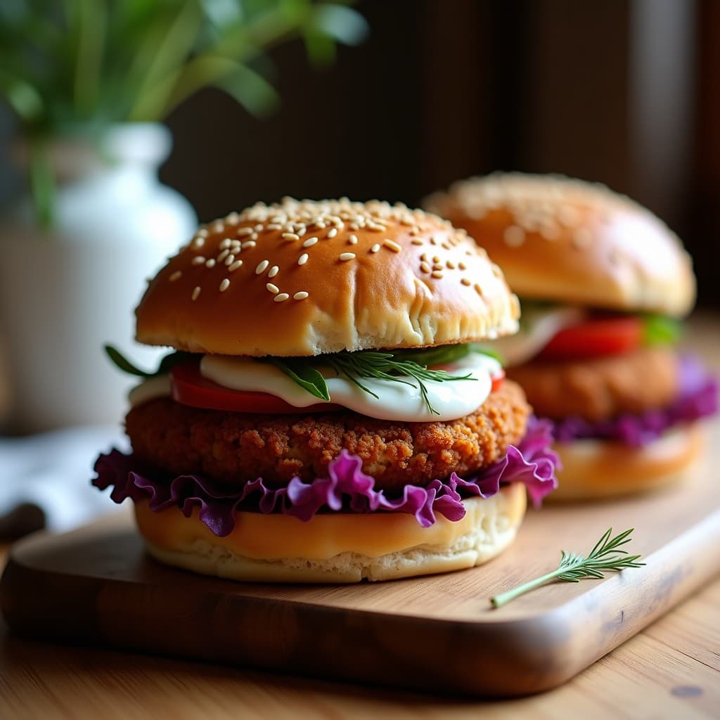 Hamburguesas de Garbanzos y Remolacha con Pan de Centeno: Receta Alemana Vegana y Crujiente