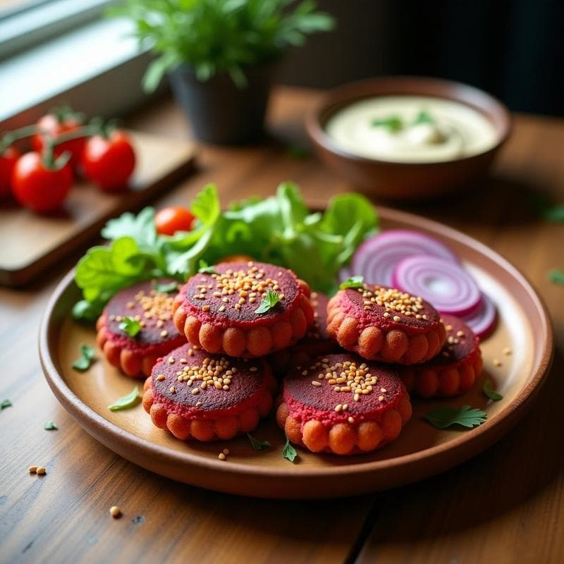 Hamburguesas de Garbanzos y Remolacha: Receta Vegana en Thermomix Crujiente por Fuera