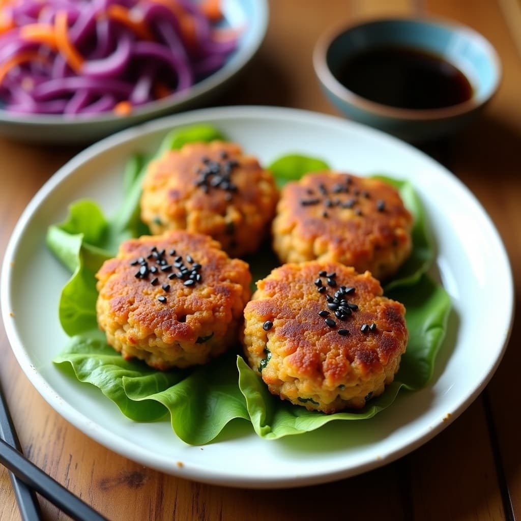 Hamburguesas de hígano de pollo y algas wakame: Receta japonesa alta en proteína en airfryer