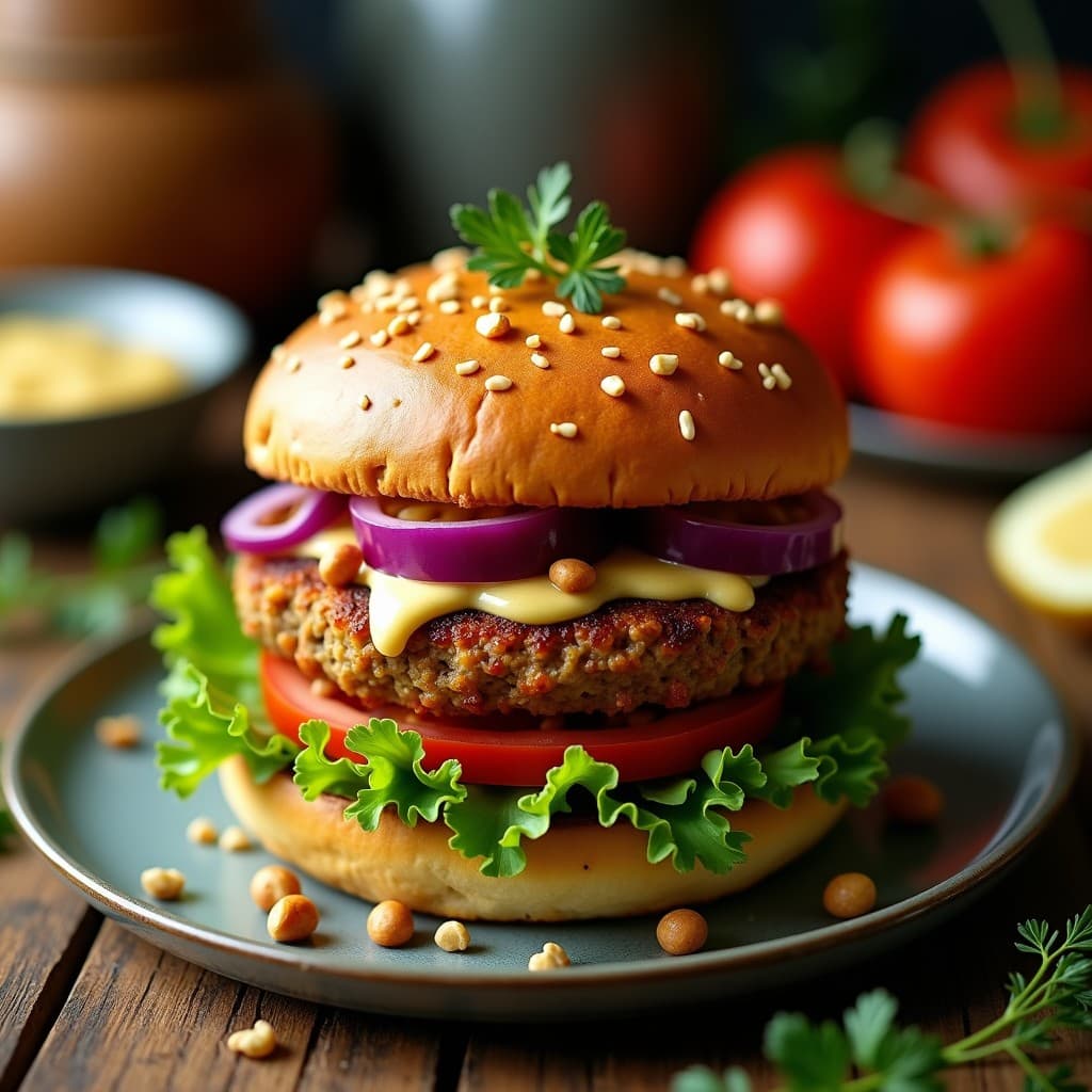Hamburguesas de Hongos Ostra y Avellanas: Receta Vegana en Airfryer con Salsa de Mostaza