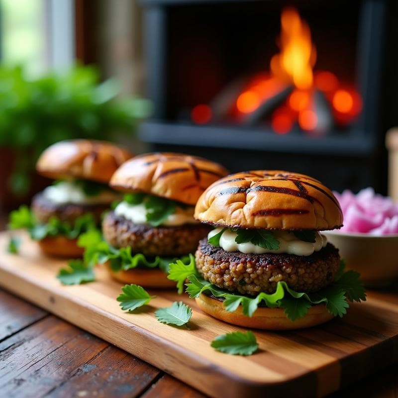 Hamburguesas de Hongos Portobello y Quinoa: Receta Vegana y Sin Gluten para la Parrilla