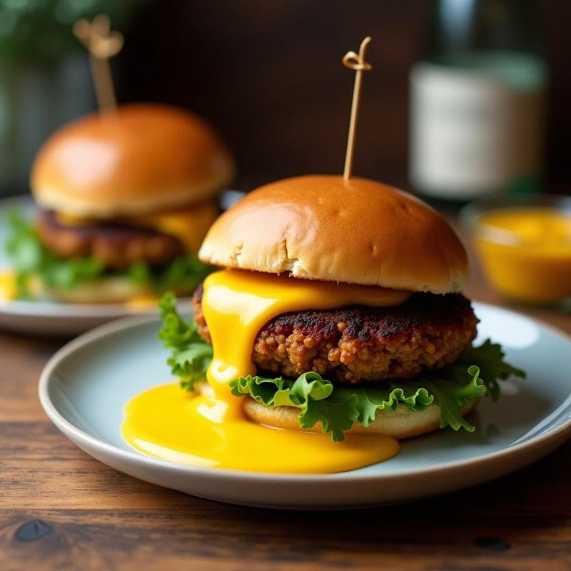 Hamburguesas de Jackfruit y Black Beans: Receta Vegana con Salsa de Mango Habanero
