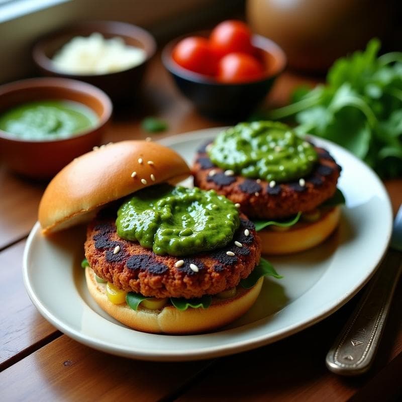 Hamburguesas de Jackfruit y Chimichurri: Receta Vegana Argentina en Airfryer con Toque Ahumado