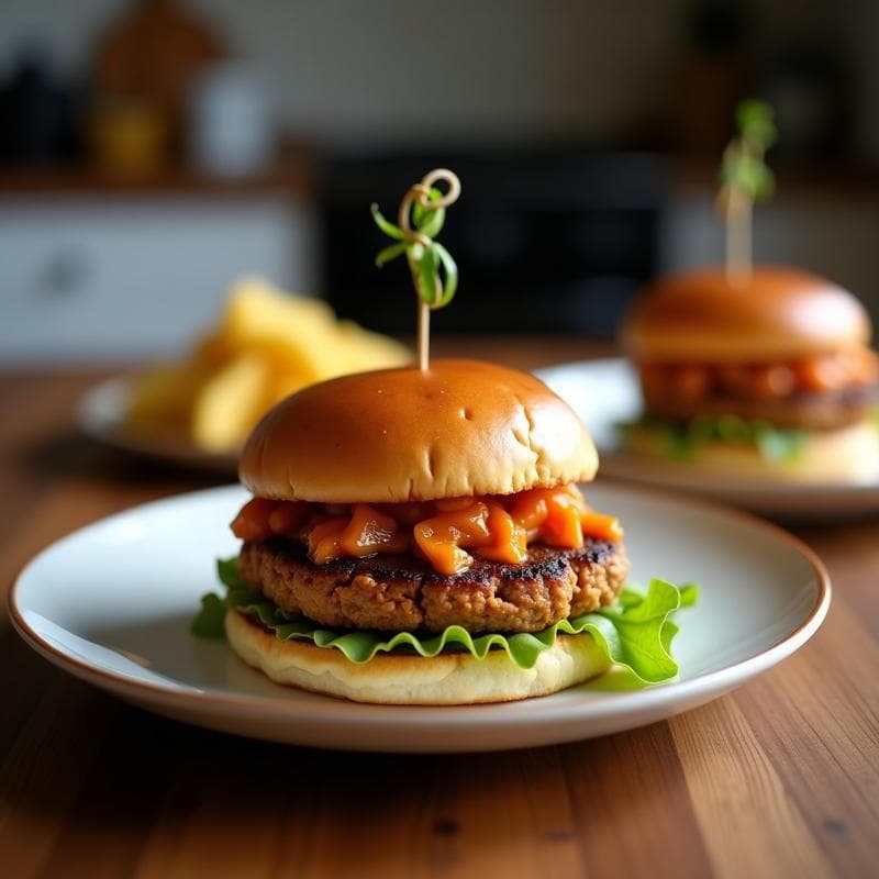 Hamburguesas de Jackfruit y Kimchi: Receta Coreana Vegana en Airfryer con Toque Picante