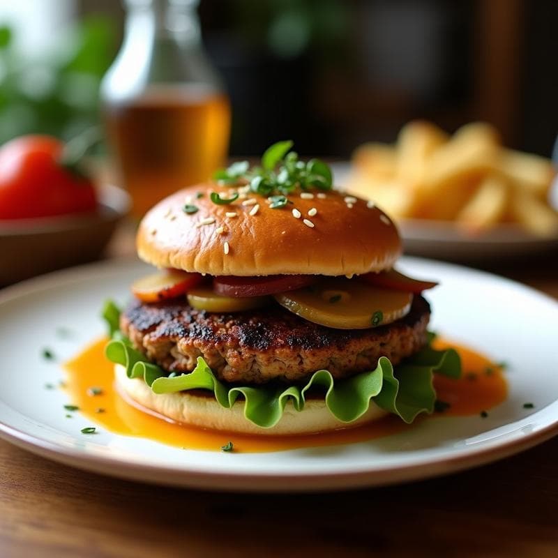 Hamburguesas de Jackfruit y Champiñones Portobello: Receta Vegana al Horno Sin Aceite