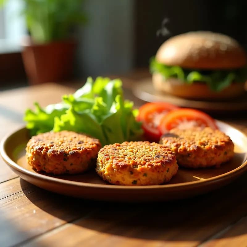 Hamburguesas de Lentejas: Receta en Airfryer Sin Huevo y Crujientes