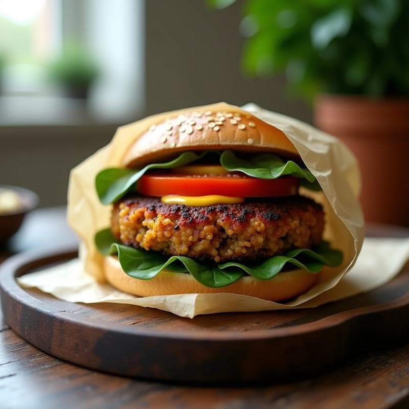 Hamburguesas de Lentejas y Champiñones con Pan de Avena: Receta Vegana para Tupper
