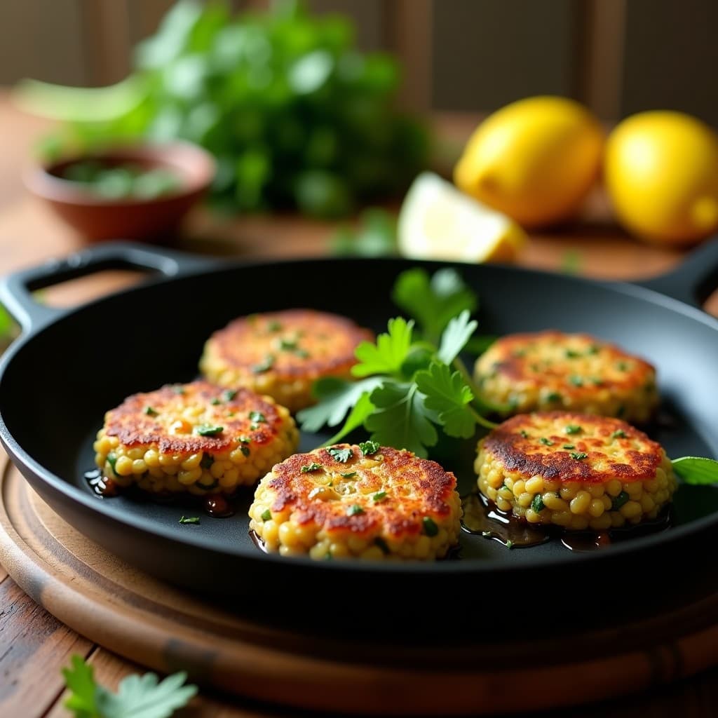 Hamburguesas de Lentejas Corail y Zucchini: Receta Vegana en Sartén Sin Aceite