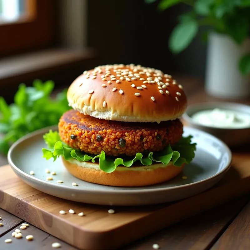 Hamburguesas de Lentejas al Corazón Crujiente: Receta Alta en Proteína y Sin Gluten