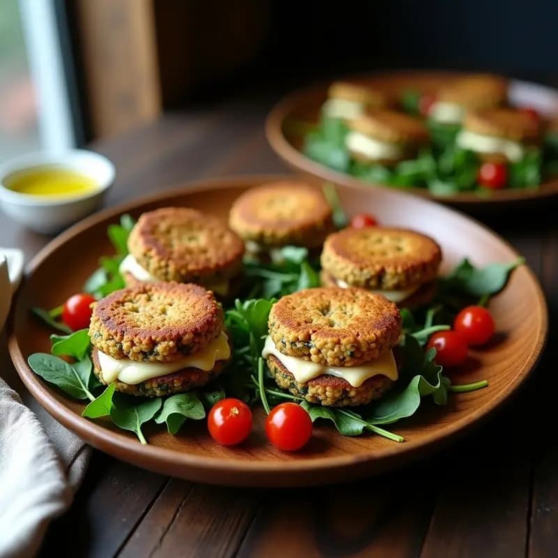 Hamburguesas de Lentejas y Espinacas: Receta Vegana con Corazón de Queso de Cabra