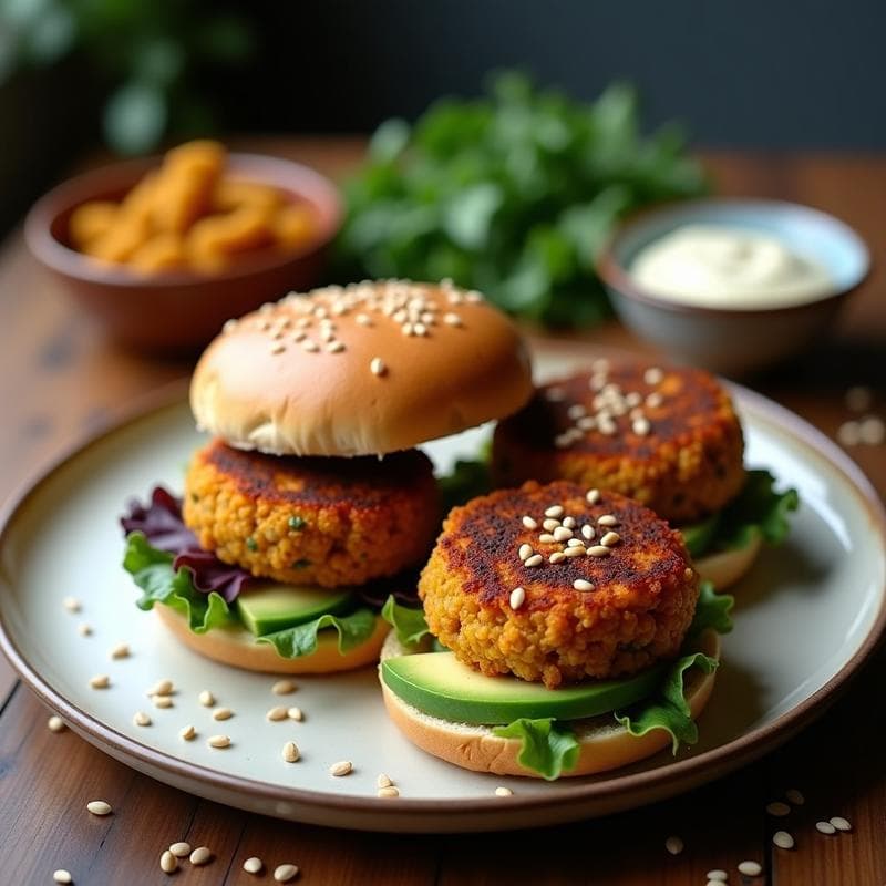 Hamburguesas de Lentejas y Corazón de Palma: Receta Vegana en Airfryer sin Aceite