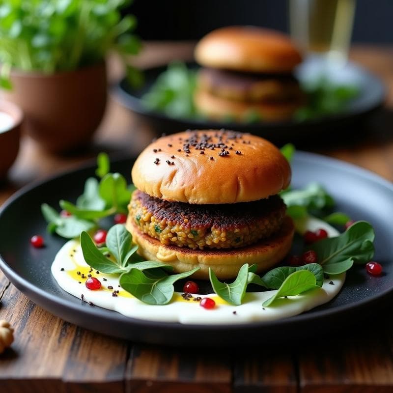 Hamburguesas de Lentejas al Corazón de Trufa: Receta Vegana Gourmet en 25 Minutos