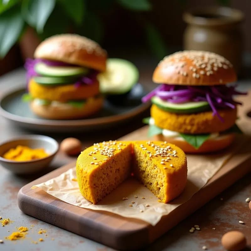 Hamburguesas de Lentejas y Cúrcuma: Receta Vegana Alta en Proteína y Sin Harina
