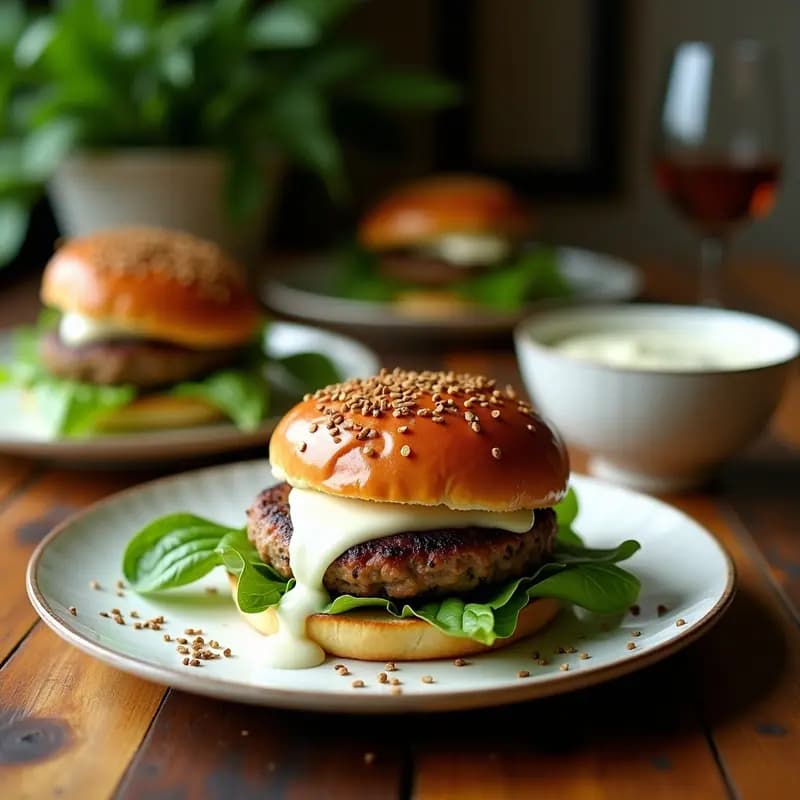 Hamburguesas de Lentejas y Espinacas con Salsa de Yogur y Menta: Receta Persa en Airfryer