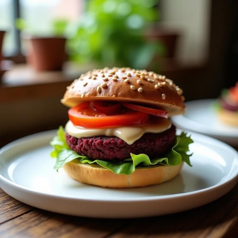 Hamburguesas de Lentejas y Remolacha con Pan de Centeno: Receta Vegana y Alta en Fibra