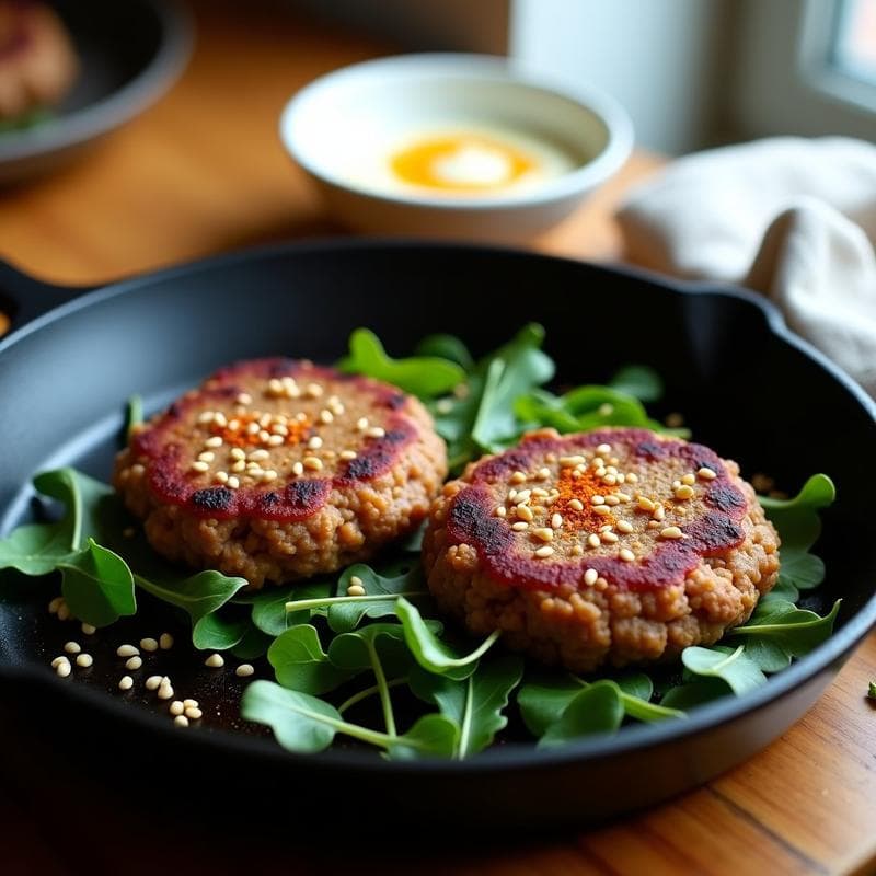 Hamburguesas de Lentejas y Remolacha con Salsa de Yogur: Receta Vegana y Sin Gluten a la Plancha