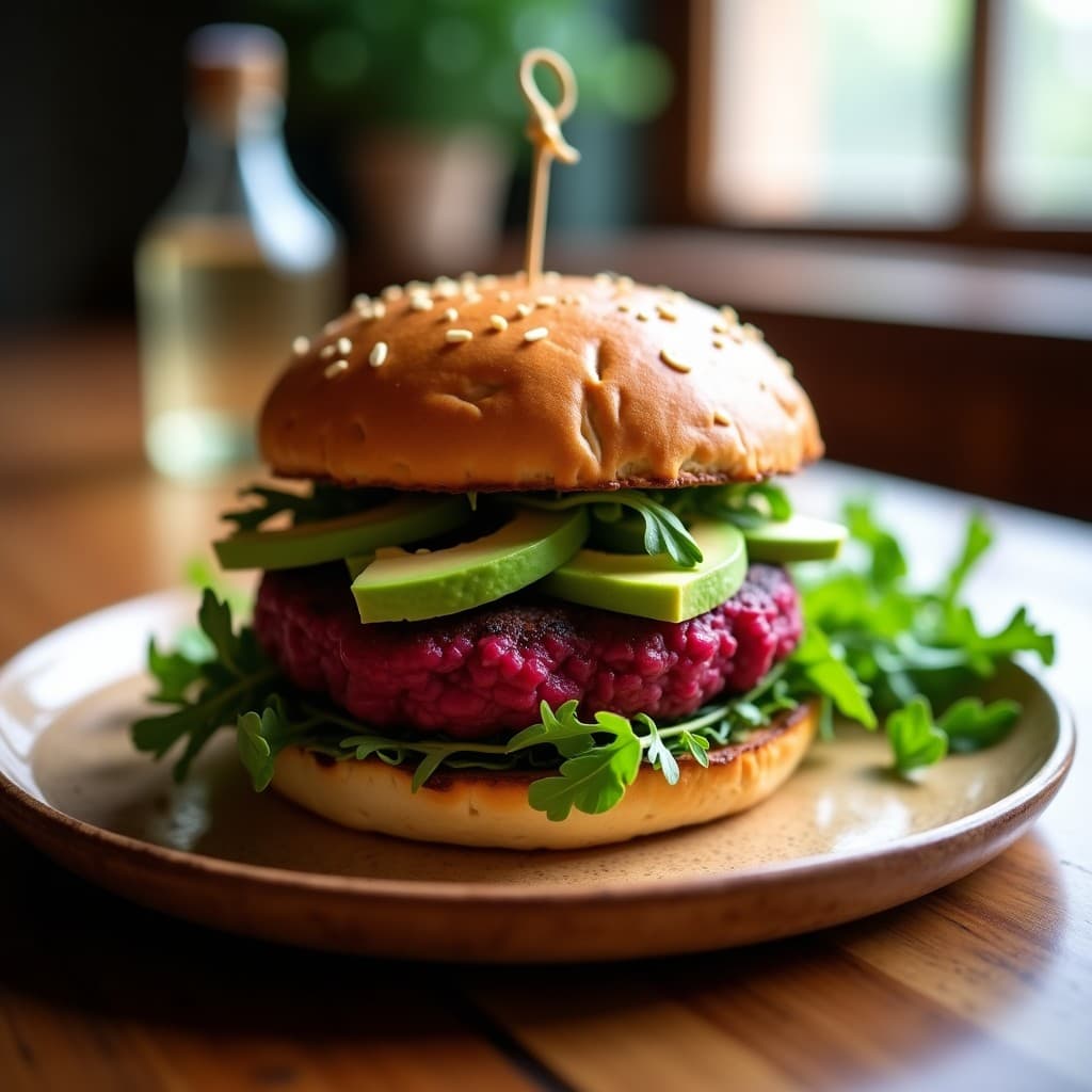 Hamburguesas de Lentejas Rojas y Remolacha con Pan de Espelta: Receta Vegana en Sartén