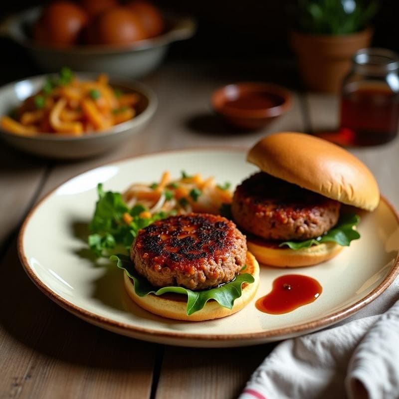 Hamburguesas de Lentejas Rojas y Zanahoria: Receta Vegana en Thermomix con Salsa de Ajo Negro