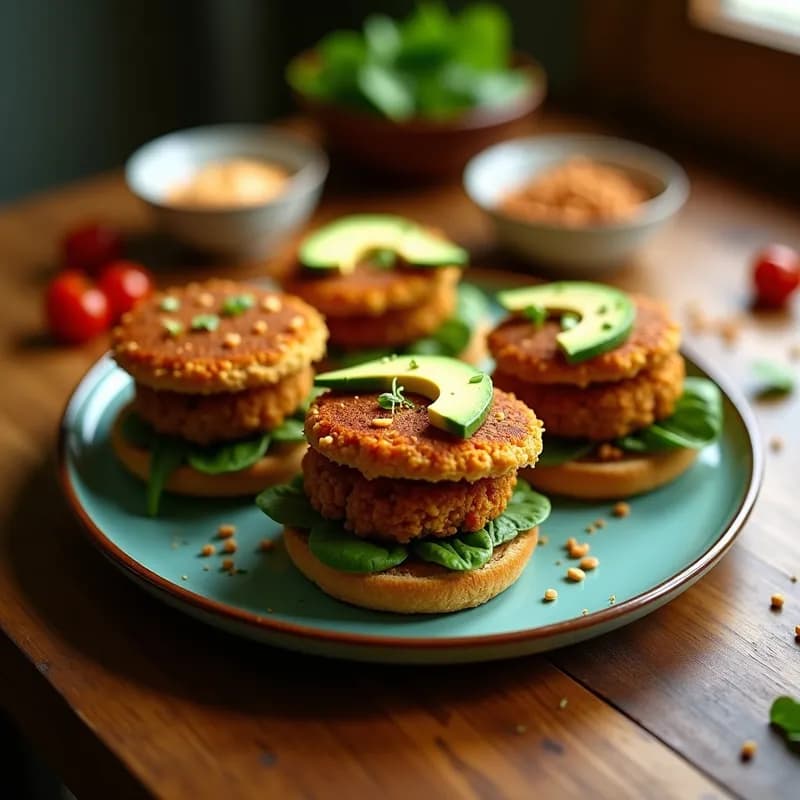 Hamburguesas de Lentejas Veganas: Receta Crujiente en Airfryer sin Harina