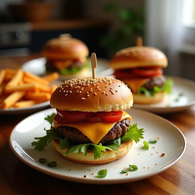 Hamburguesas de Merlin y Zanahoria con Pan de Lino: Receta Vegana Alta en Omega-3 en Airfryer