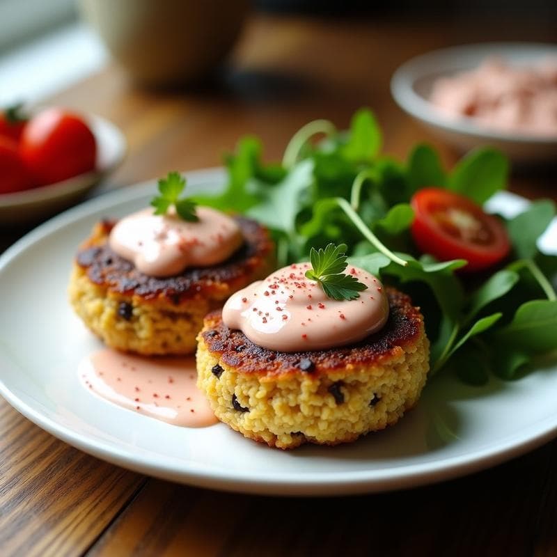Hamburguesas de Portobello y Quinoa: Receta Vegana con Salsa de Pimienta Rosa en Thermomix