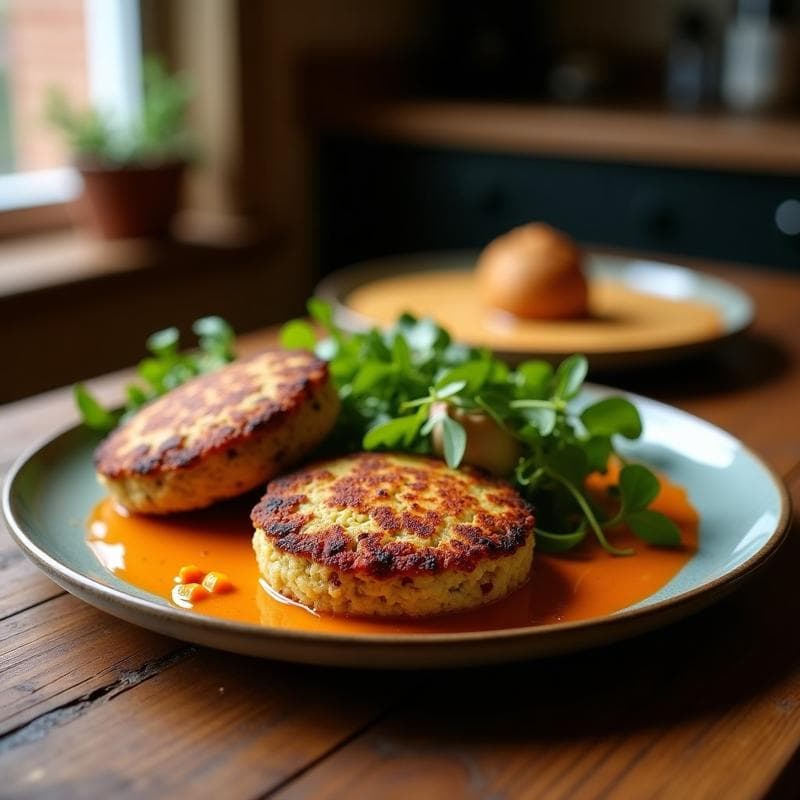 Hamburguesas de Quinoa y Calabaza con Ajo Negro: Receta Vegana en Airfryer