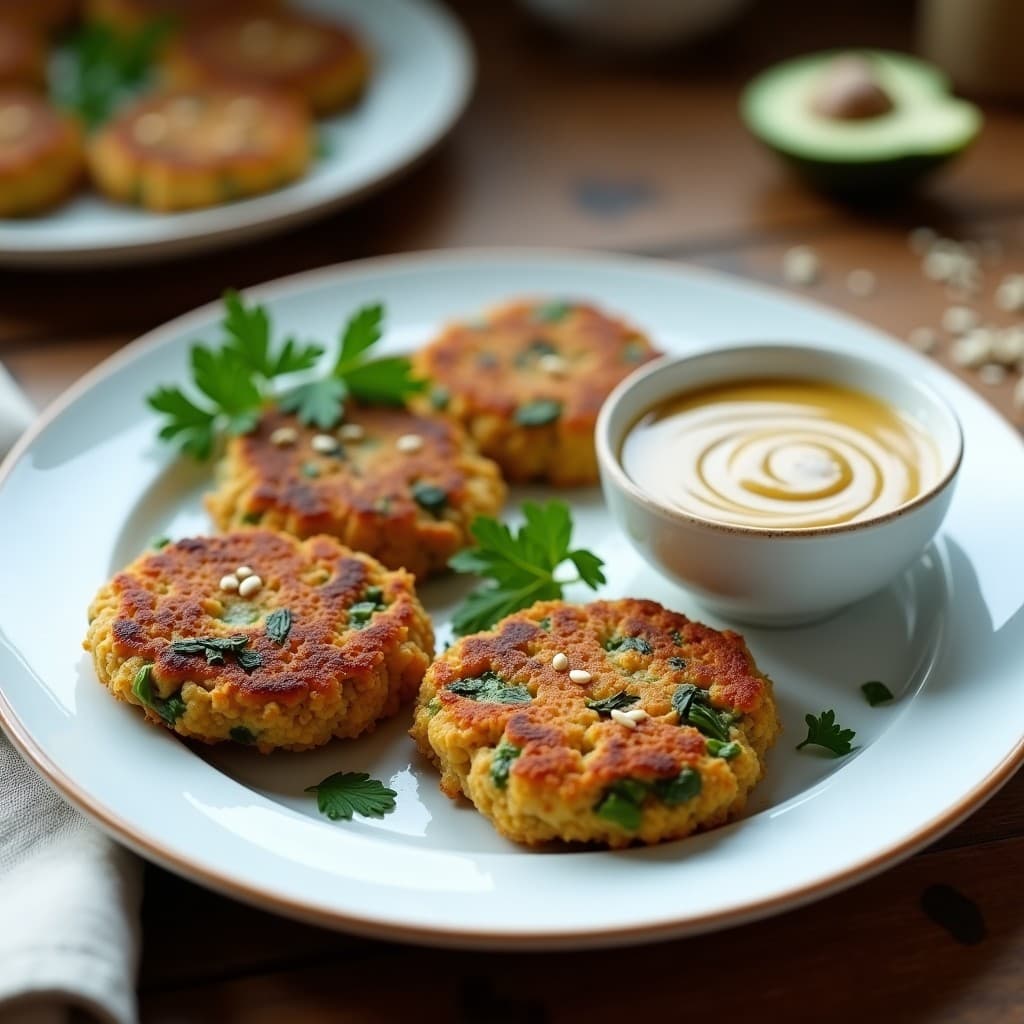 Hamburguesas de Quinoa y Espárragos con Salsa de Ajo Negro: Receta Sin Gluten en Sartén