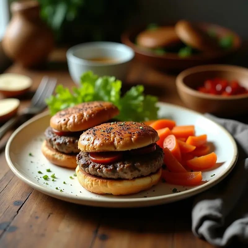 Hamburguesas de Hongos Shiitake y Semillas de Cáñamo: Receta Vegana en Airfryer