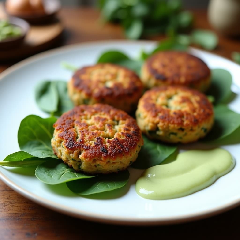 Hamburguesas de Shitake y Espinacas: Receta Vegana y Sin Gluten con Salsa de Wasabi