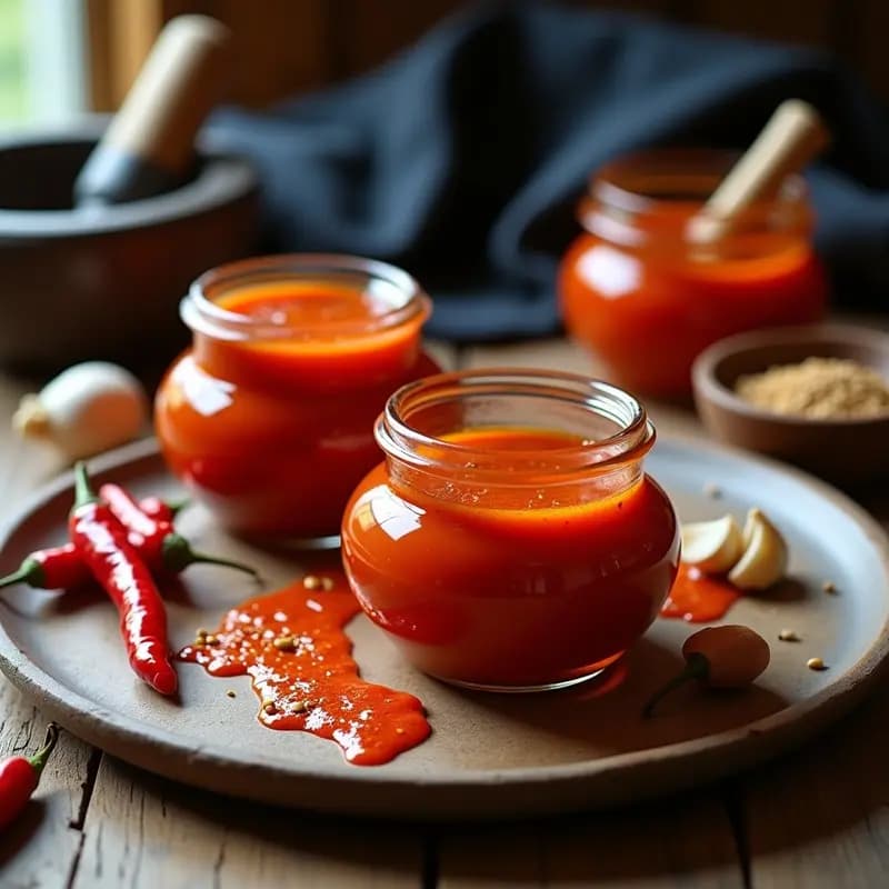 Harissa de Pimientos Rojos Asados con Ajo y Comino: Salsa Tunecina Picante para Tupper