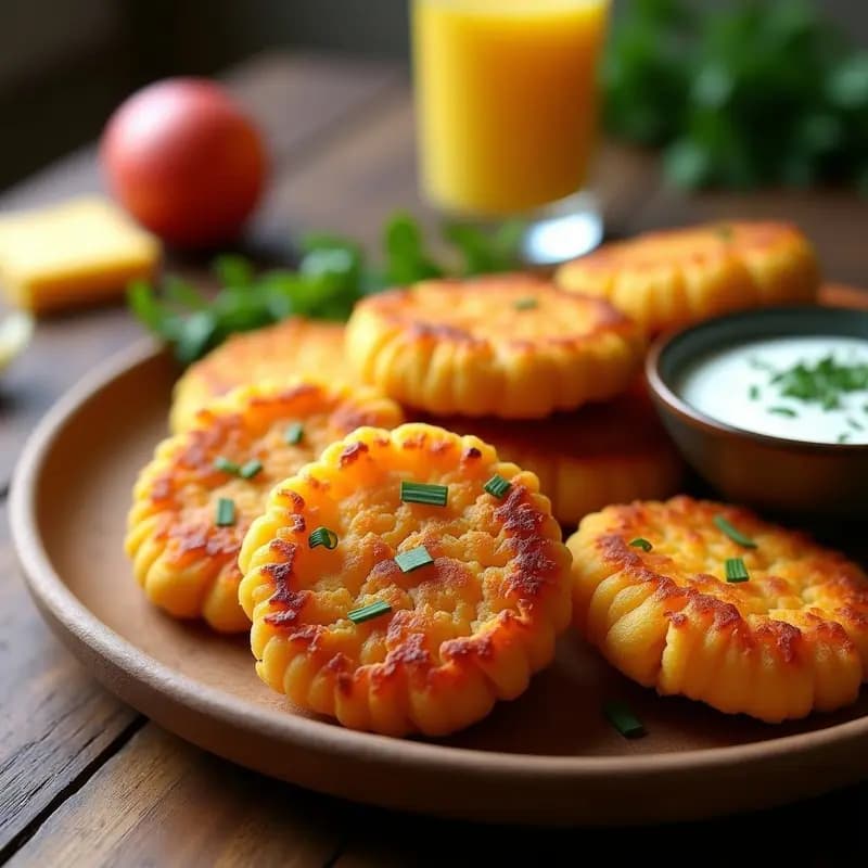 Hash Brown de Batata y Queso Cheddar: Desayuno Americano Crujiente en Airfryer