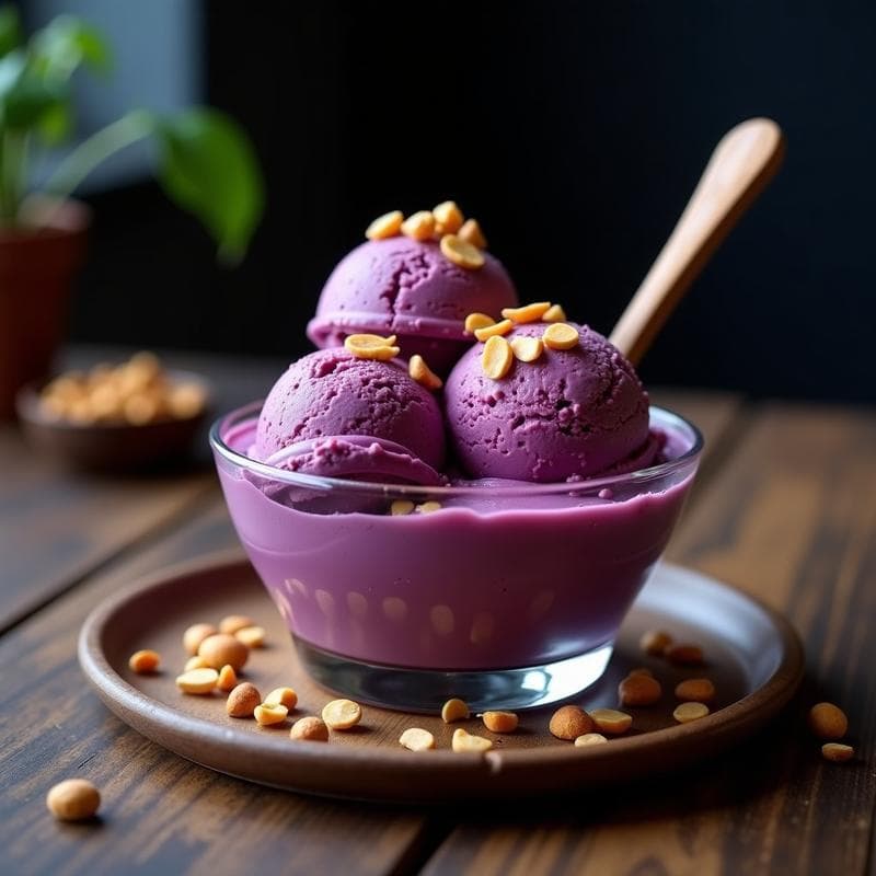 Helado de Açaí y Cacahuete: Postre Brasileño Keto Sin Azúcar y Ultracremoso